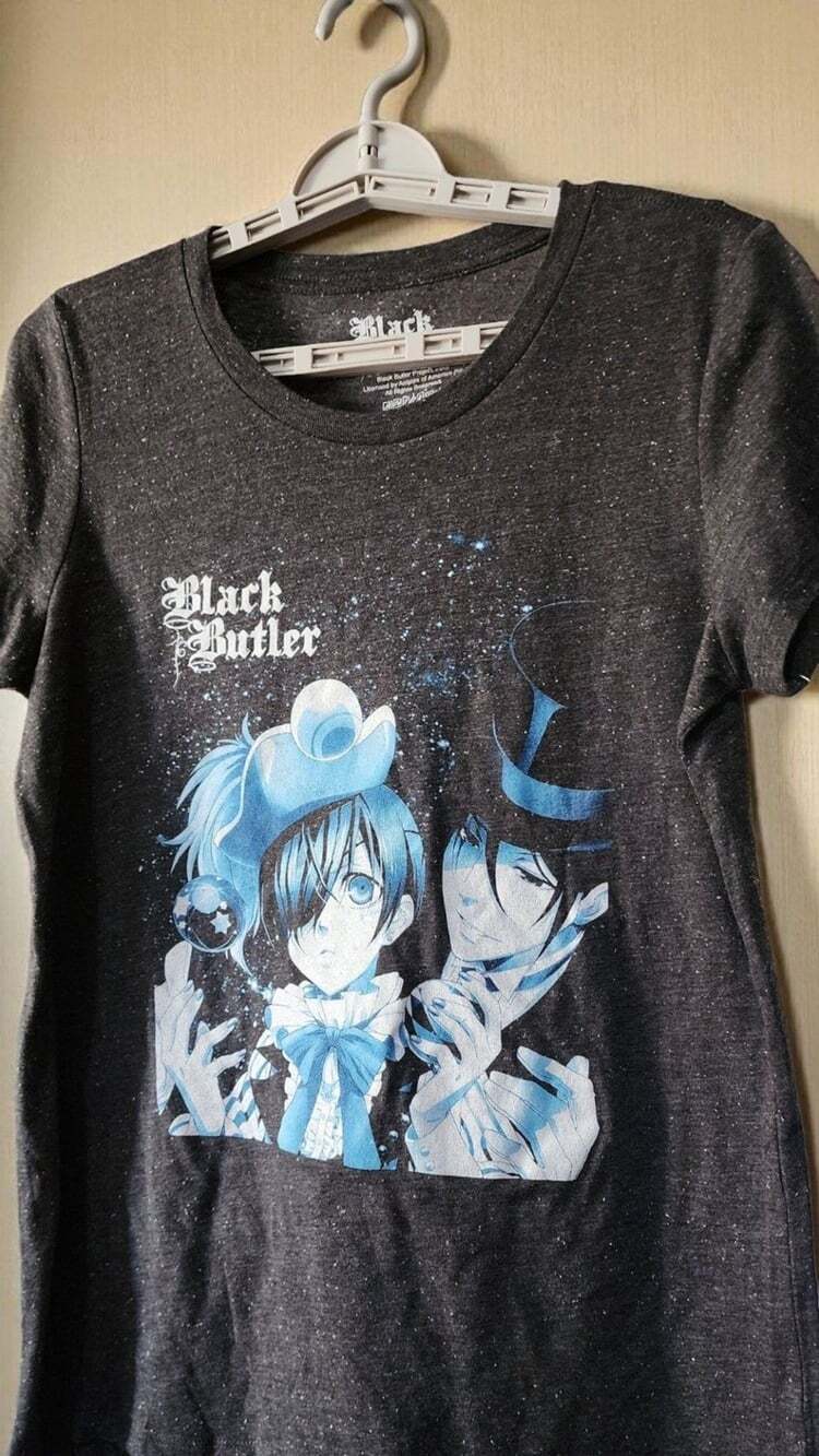 Sebastian Michaelis T-Shirt Black Butler Ciel Phantomhive Medium New D25 Nice